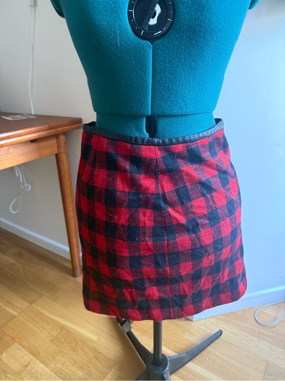 Red and Black Plaid Mini Skirt - Classic Buffalo Check
